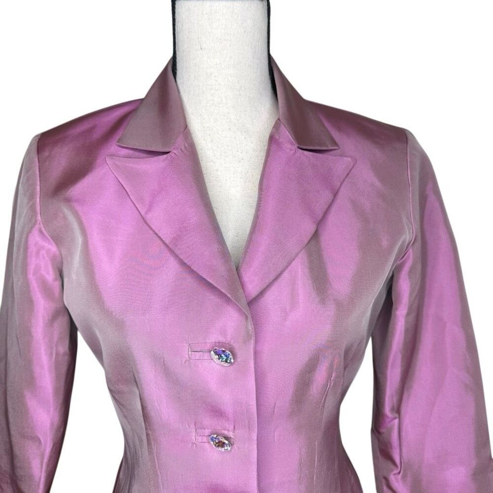Js Collections Evening Jacket In Iridescent Mauve… - image 2